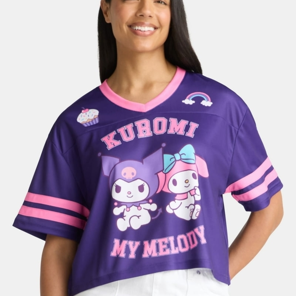 Sanrio Kuromi My Melody Women's Graphic Jersey - Size L NWT